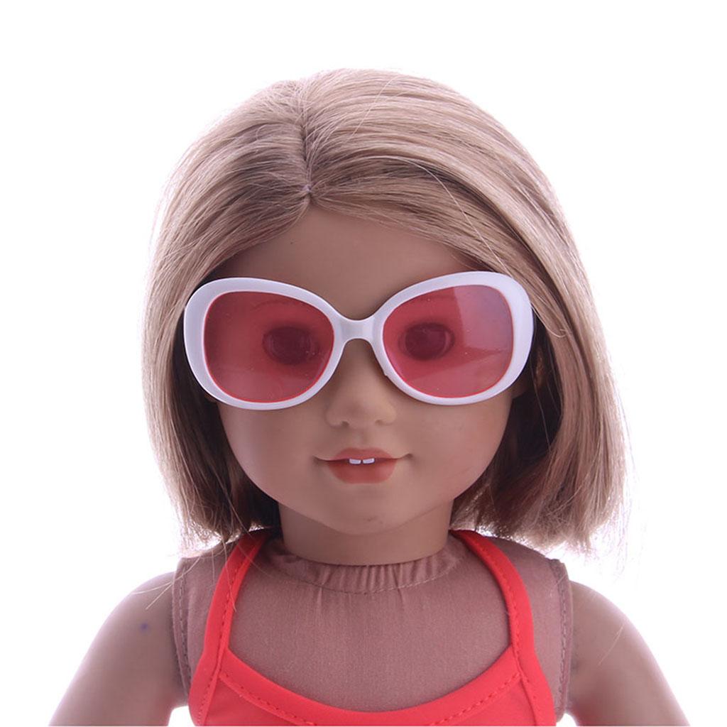 Puppenzubehör Rote Brillen Sonnenbrillen für 18inch AG American Doll Dolls 