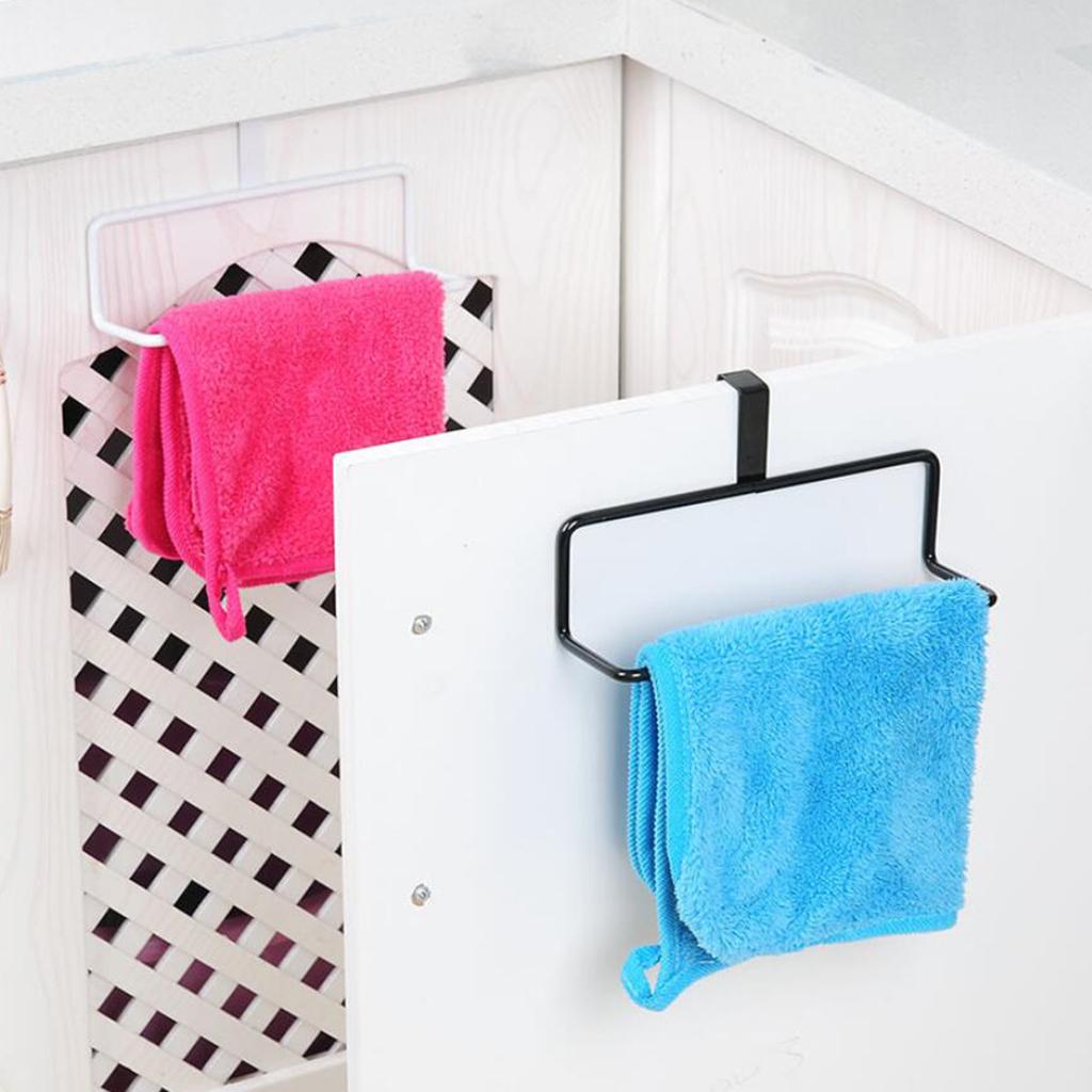 Over Cabinet Tea Towel Bar Door Holder Rack Bathroom Hanger Kitchen