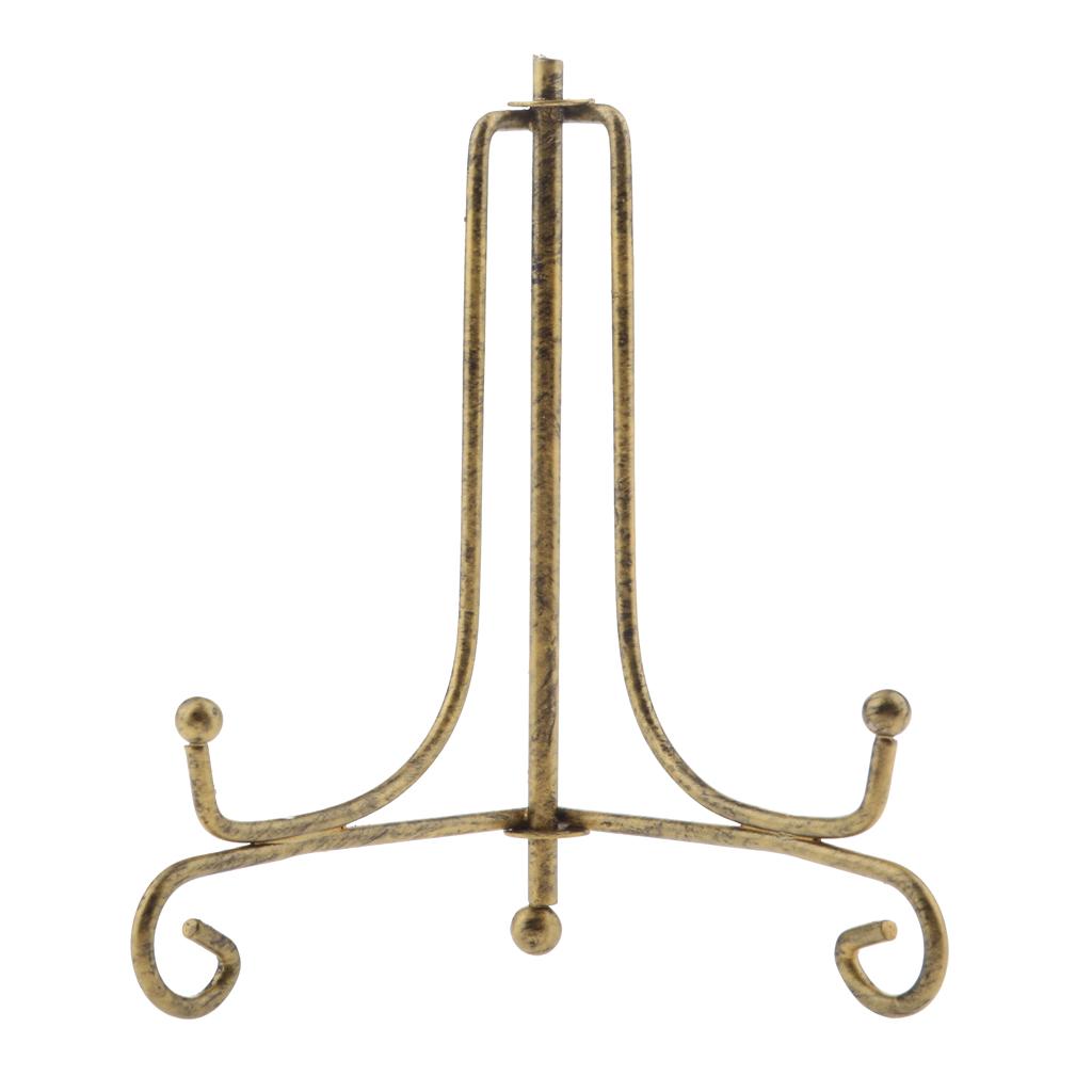 Iron Display Stand, Easel Plate Display Holder, Displays Card, Cookie Golden