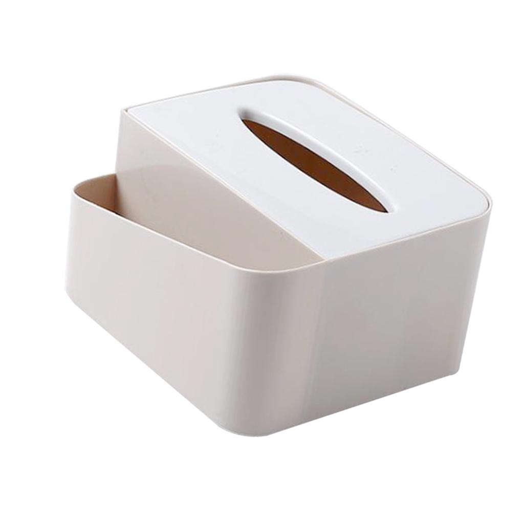 Office Desk Organizer Compartments Tissue Box tissue box Apricot yellow