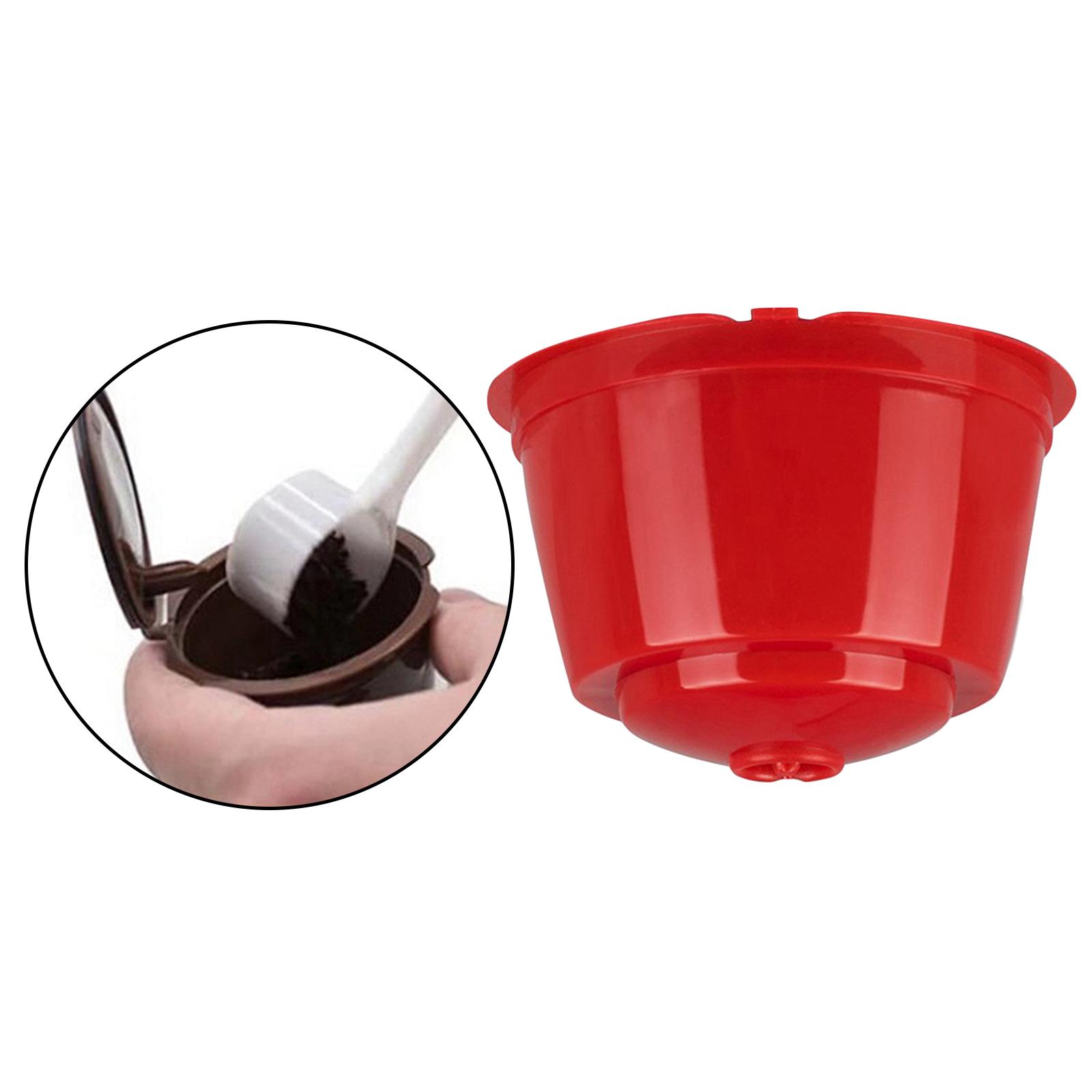 Refillable Reusable Coffee Capsule Pods Cups for Nescafe DolceGusto Red