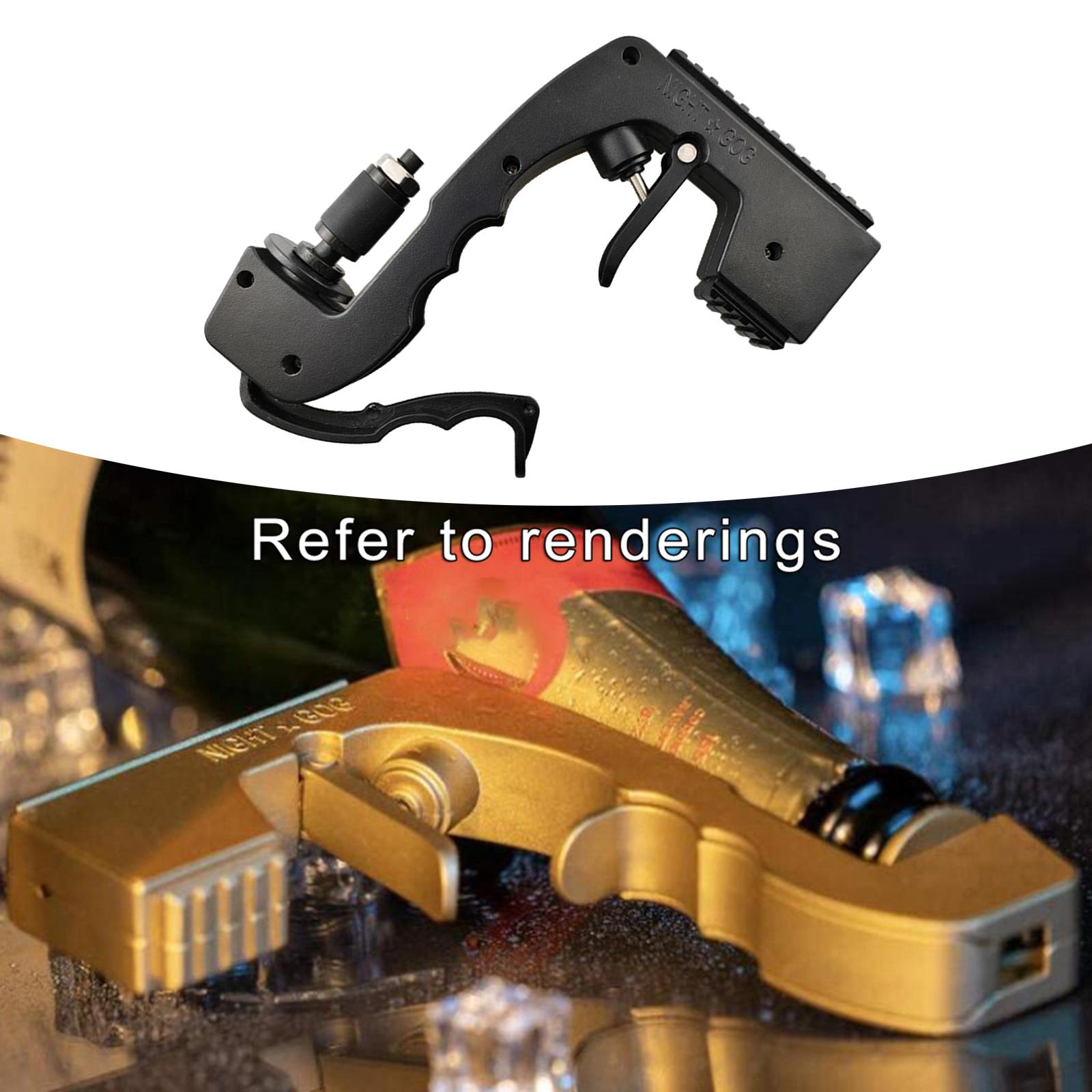 Alloy Champagne Sprayer Gun Dispenser Soda Bottle Beer Ejector Black
