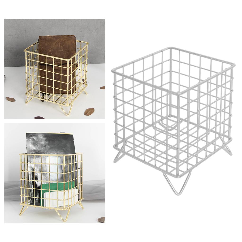 Free Standing Coffee Pod Holder Keeper Kitchen Basket Organizer Silver