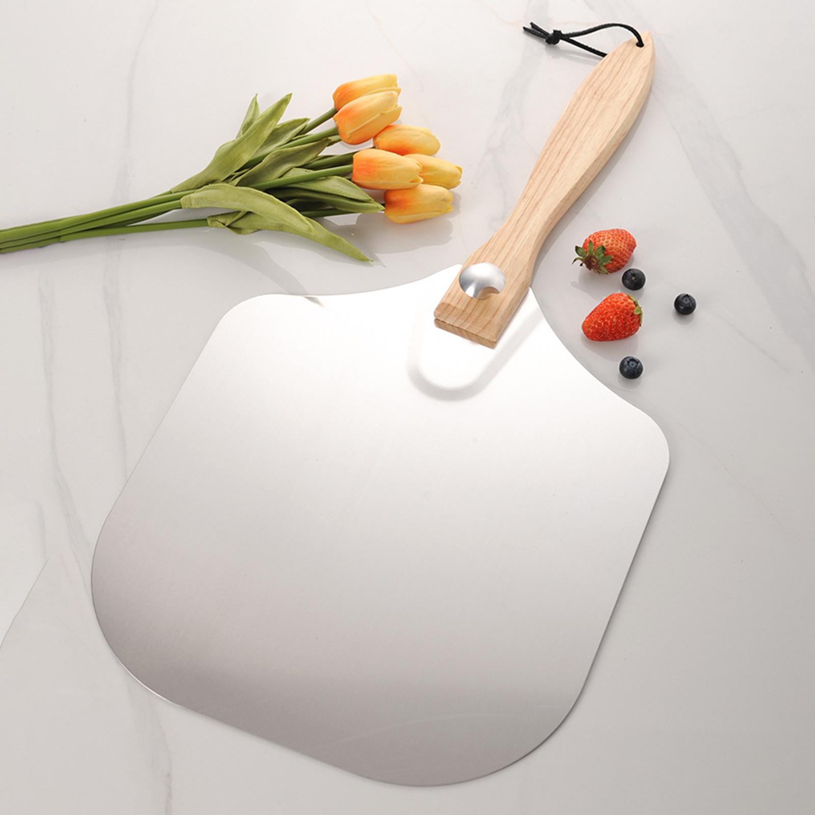 Stainless Steel Turning Pizza Peel with Handle for Kitchen Baking Tool