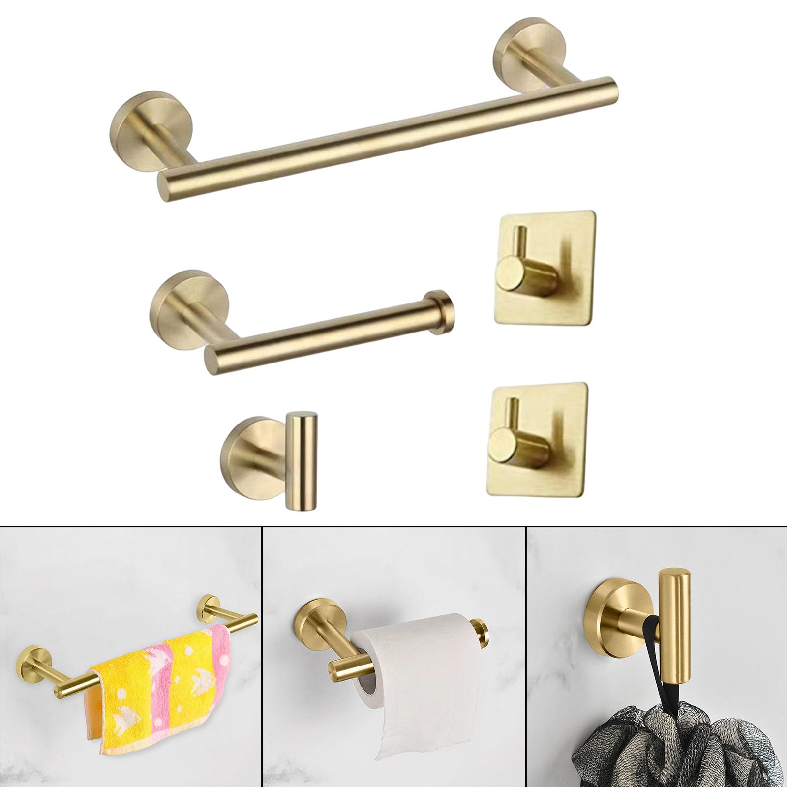 10Pieces Stainless Steel Bathroom Hardware Set Towel Bar for Bathroom Toilet