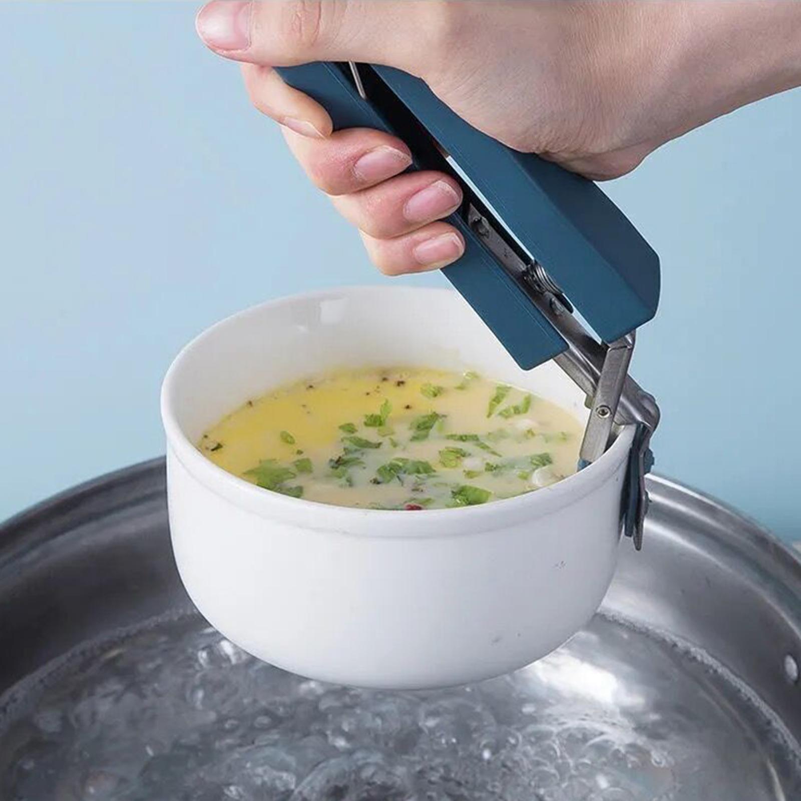 Dish Plate Clip Tongs Silicone Cooking Pinch Bowl Gripper Anti Hot