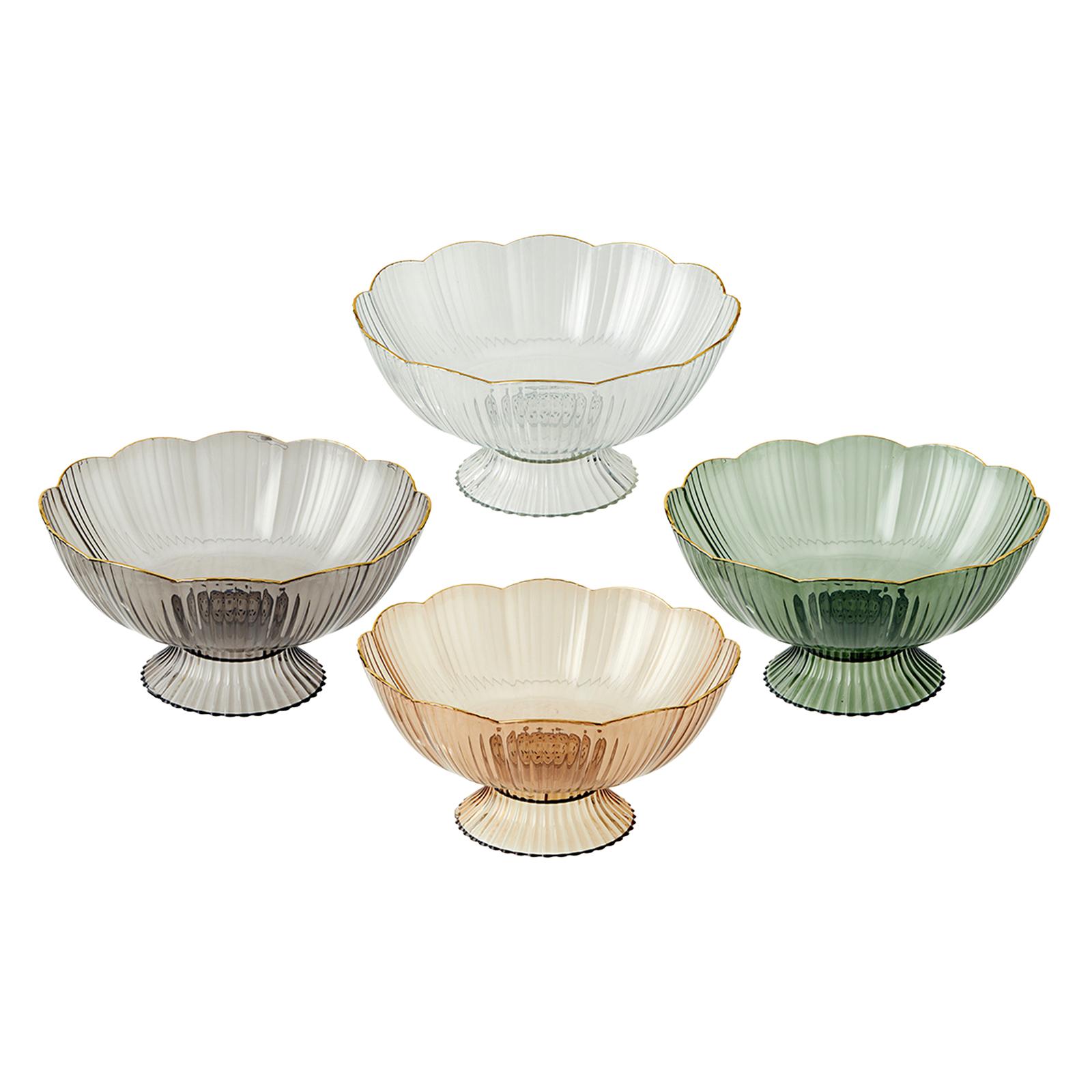 Fruit Bowl Fruit Basket Removable Pedestal with Draining Holes Elegant Round White