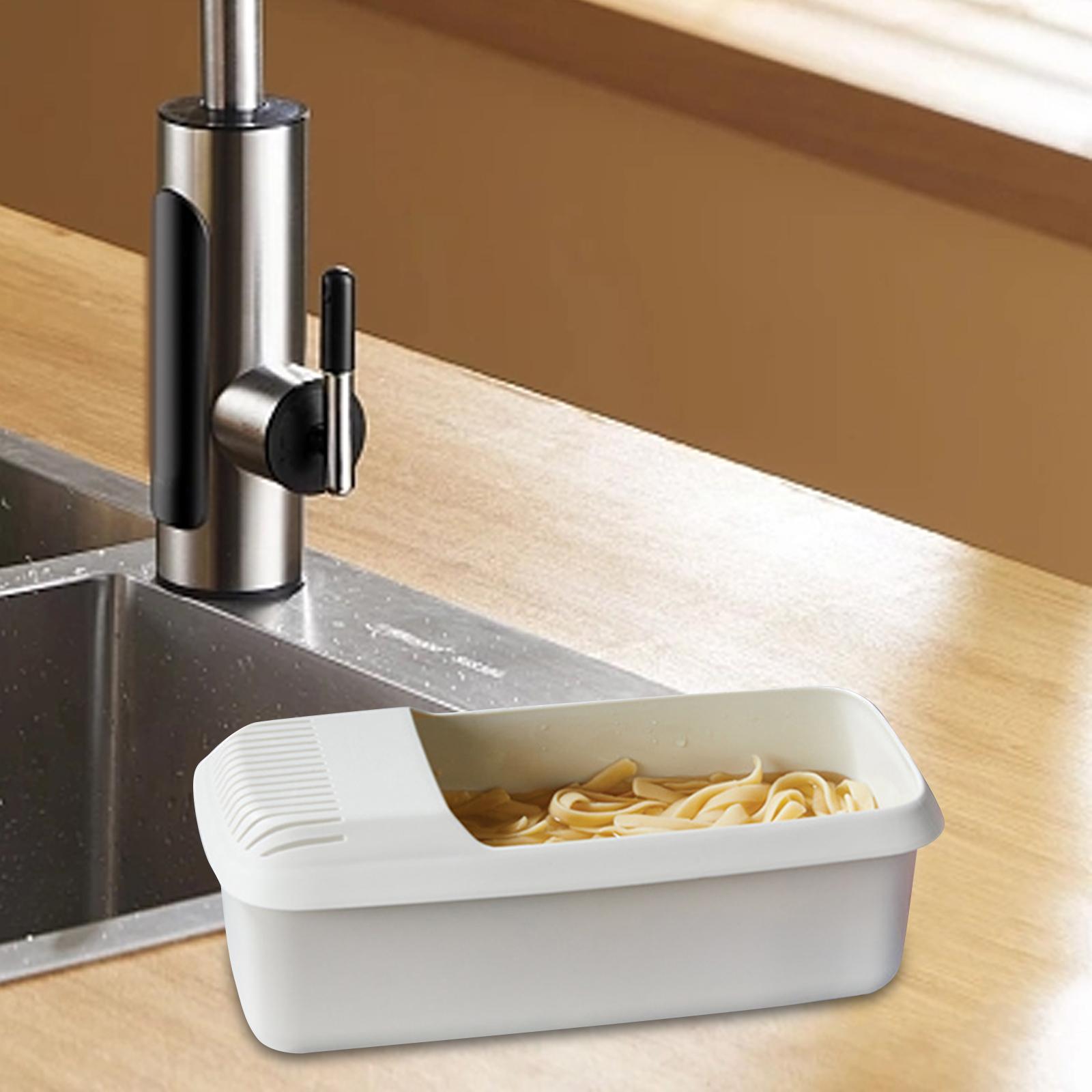Pasta Container with Strainer Vegetables Small Family Microwave Pasta Cooker