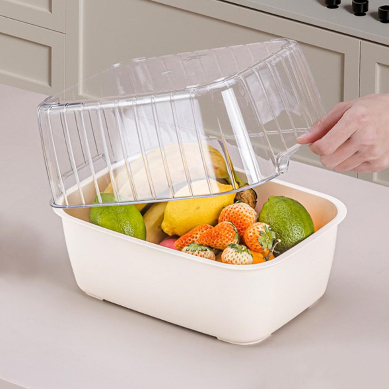 Double Layered Strainer Vegetable Washing Basket for Salad Tableware Kitchen S