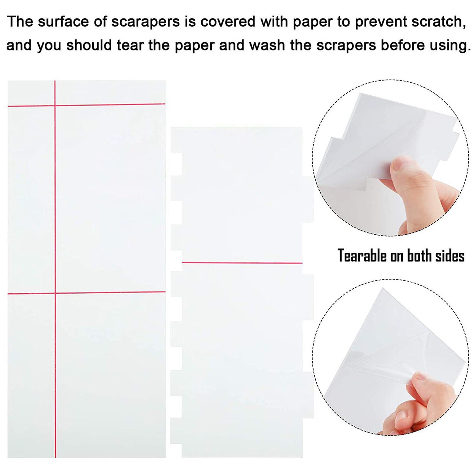 6 Pieces Acrylic Cake Smoother Scraper Cake Scraper for Kitchen Butter