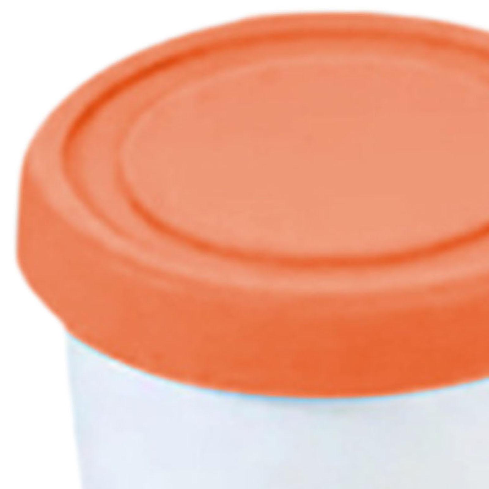 Ice Cream Pint Cup Dessert Container for Desserts Homemade Ice Cream Yoghurt S orange