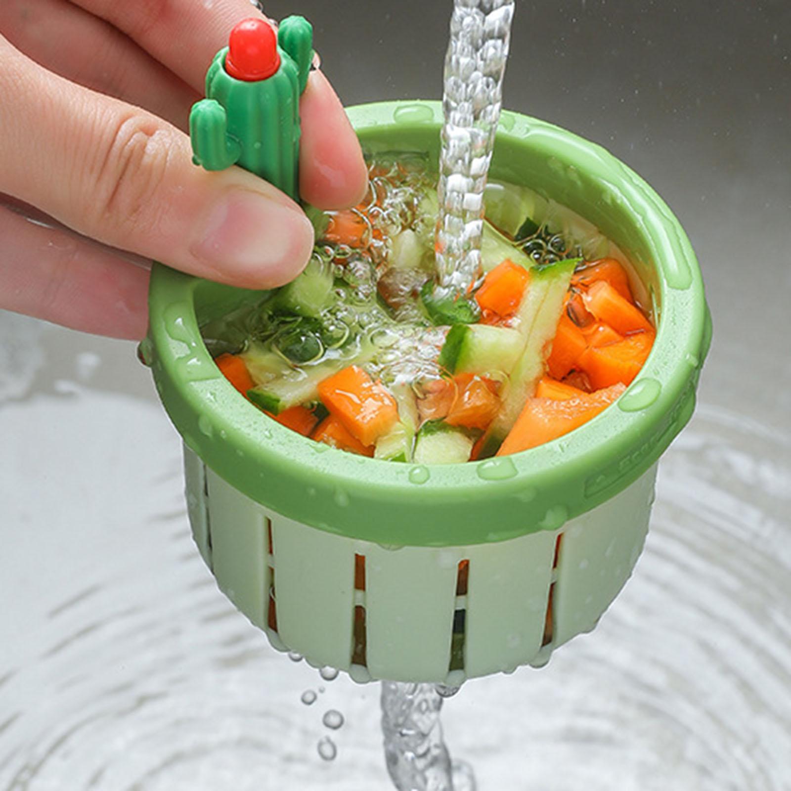 Sink Strainer Cute Cactus Anti Clog Catcher Replacement Sturdy Easy to Clean Green