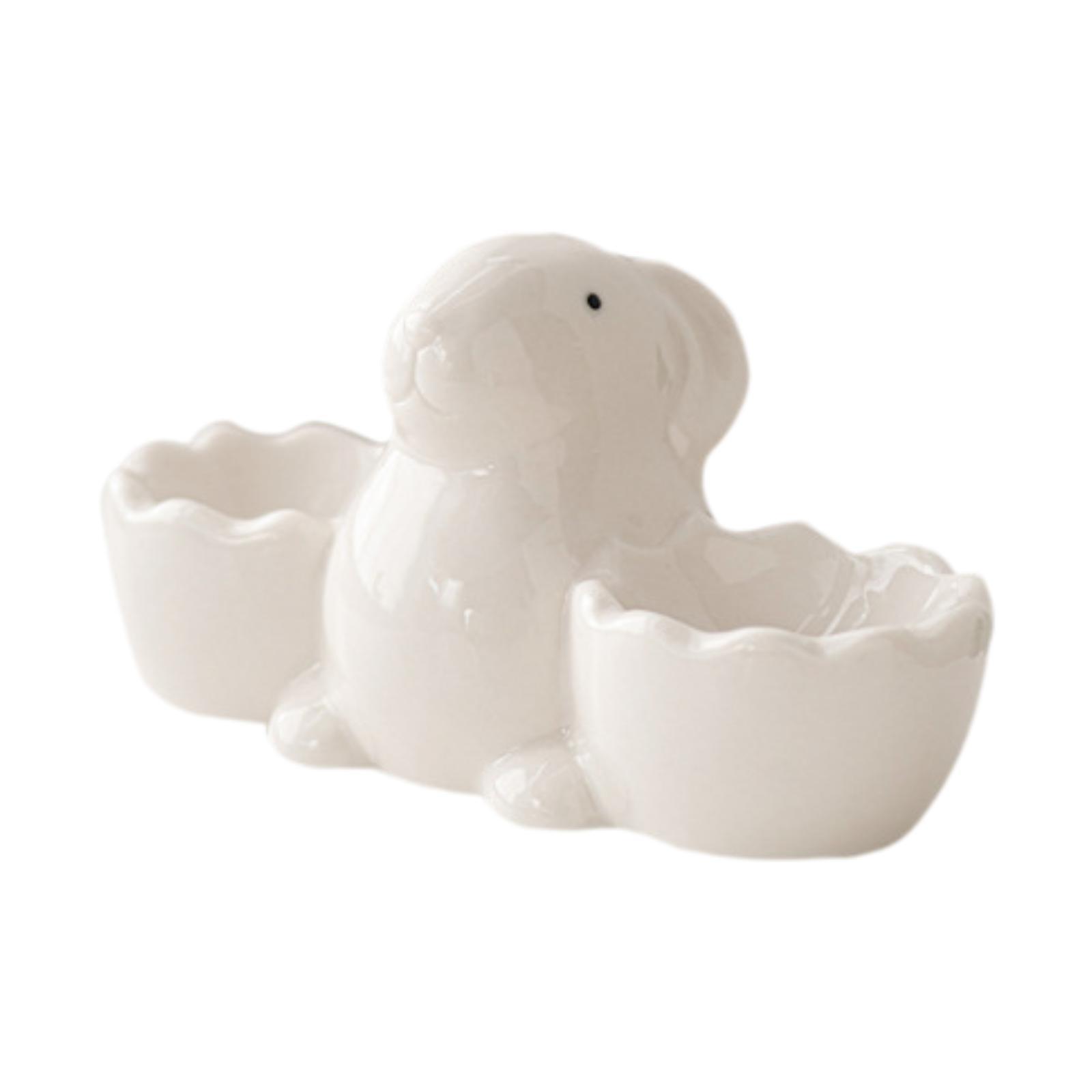 Ceramic Egg Cup Tabletop Display Tray Decor