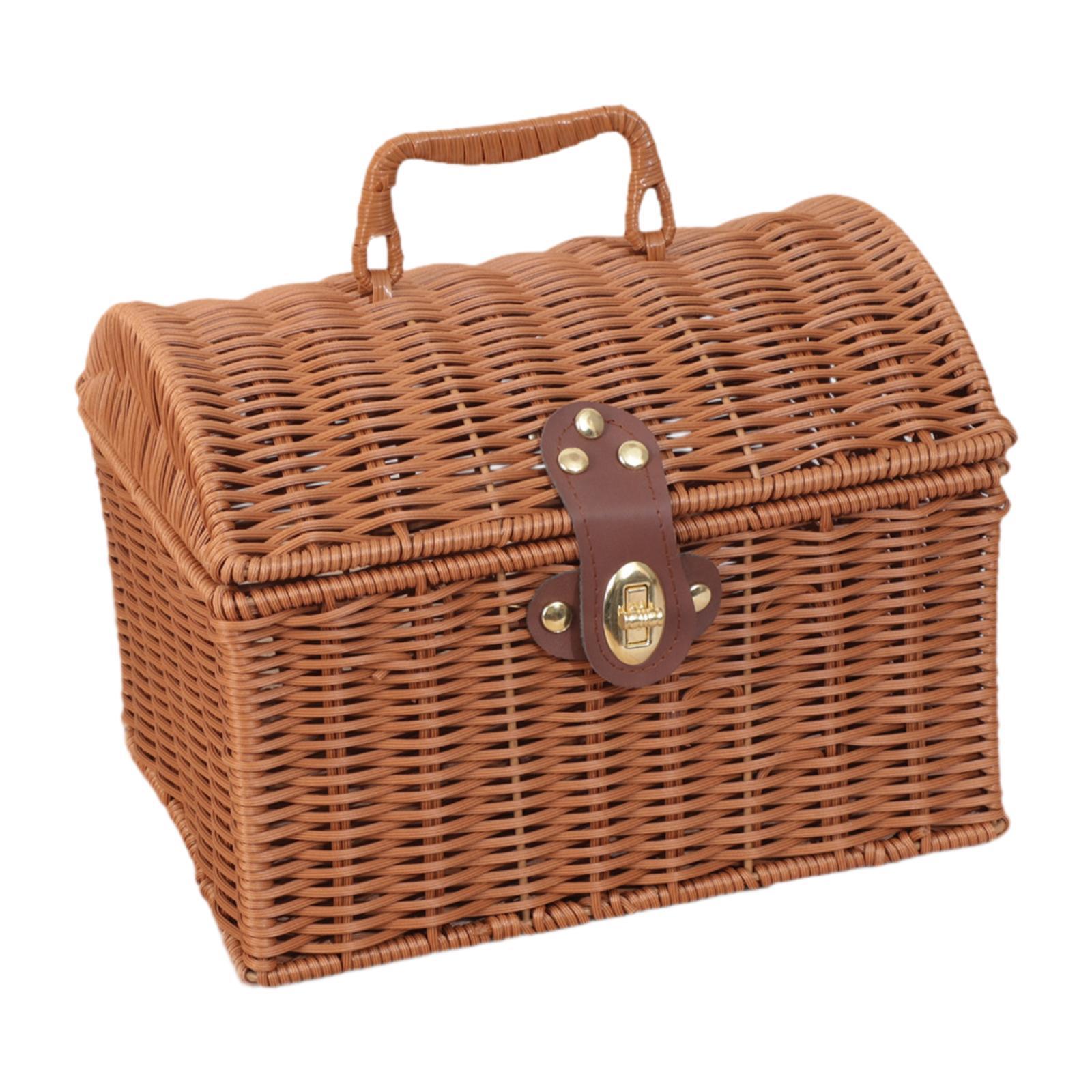 Storage Basket With Lid Small