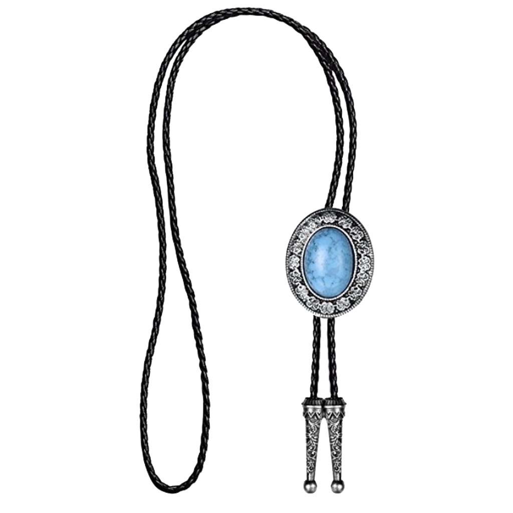 Bolo Tie Necklace Blue