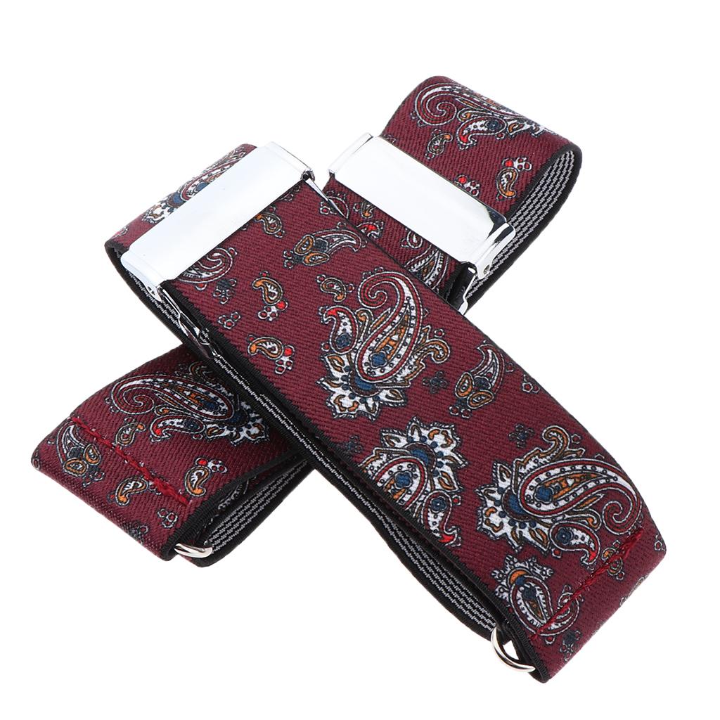 Anti-slip Elastic Shirt Sleeve Holders Polka Dot Armbands Garters Burgundy2