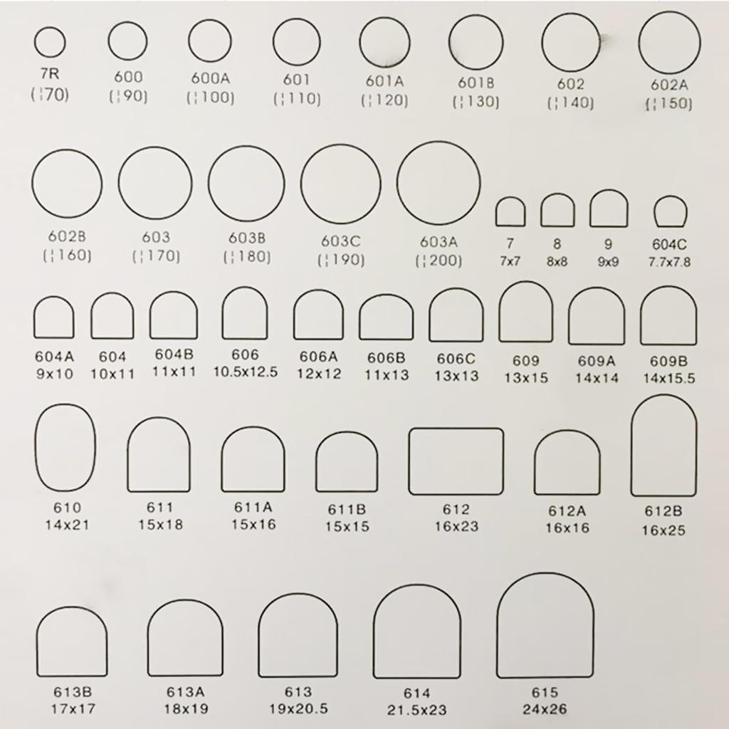 heel tip sizes