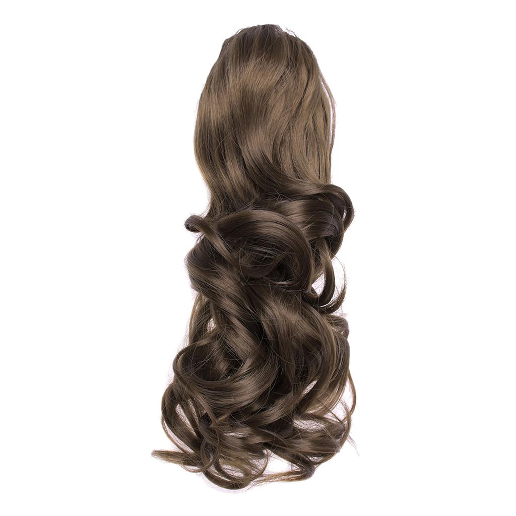 Women Clip-On Ponytail Hair Extension Curly Claw Hair Clip On G