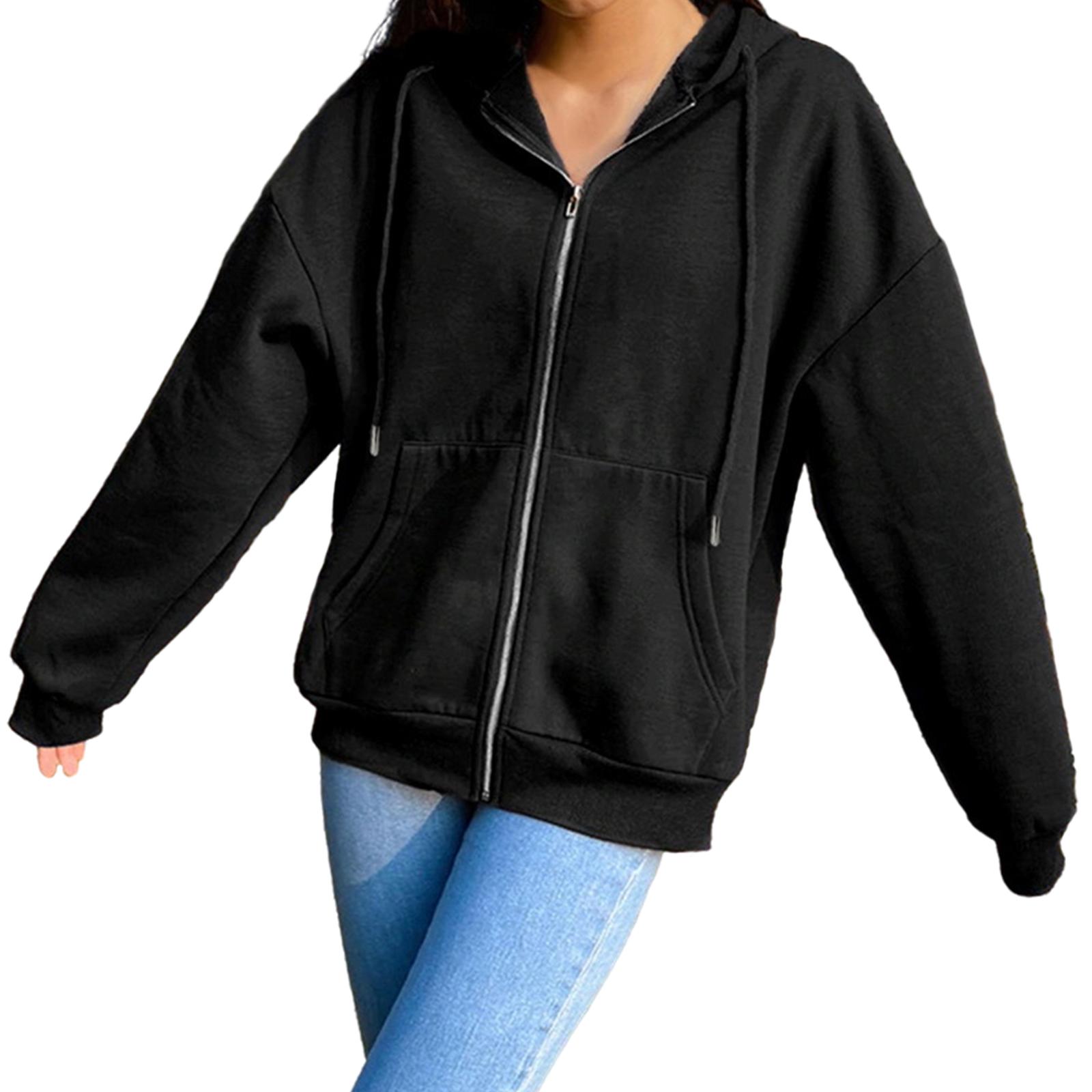 Cotton Blend Zipper Hoodie Jacket