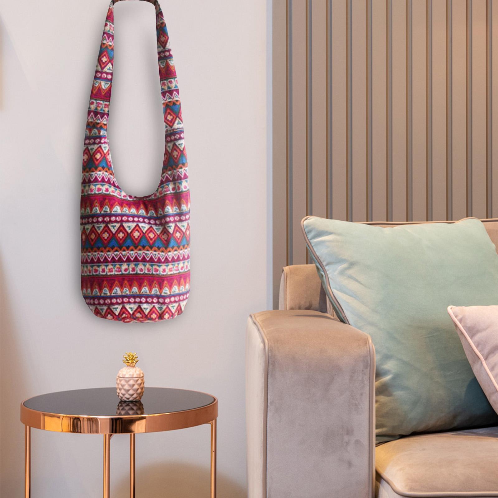 Hippie Crossbody Bags Hobo Bags Zippered Inside Pocket Ethnic Style Bag Red 