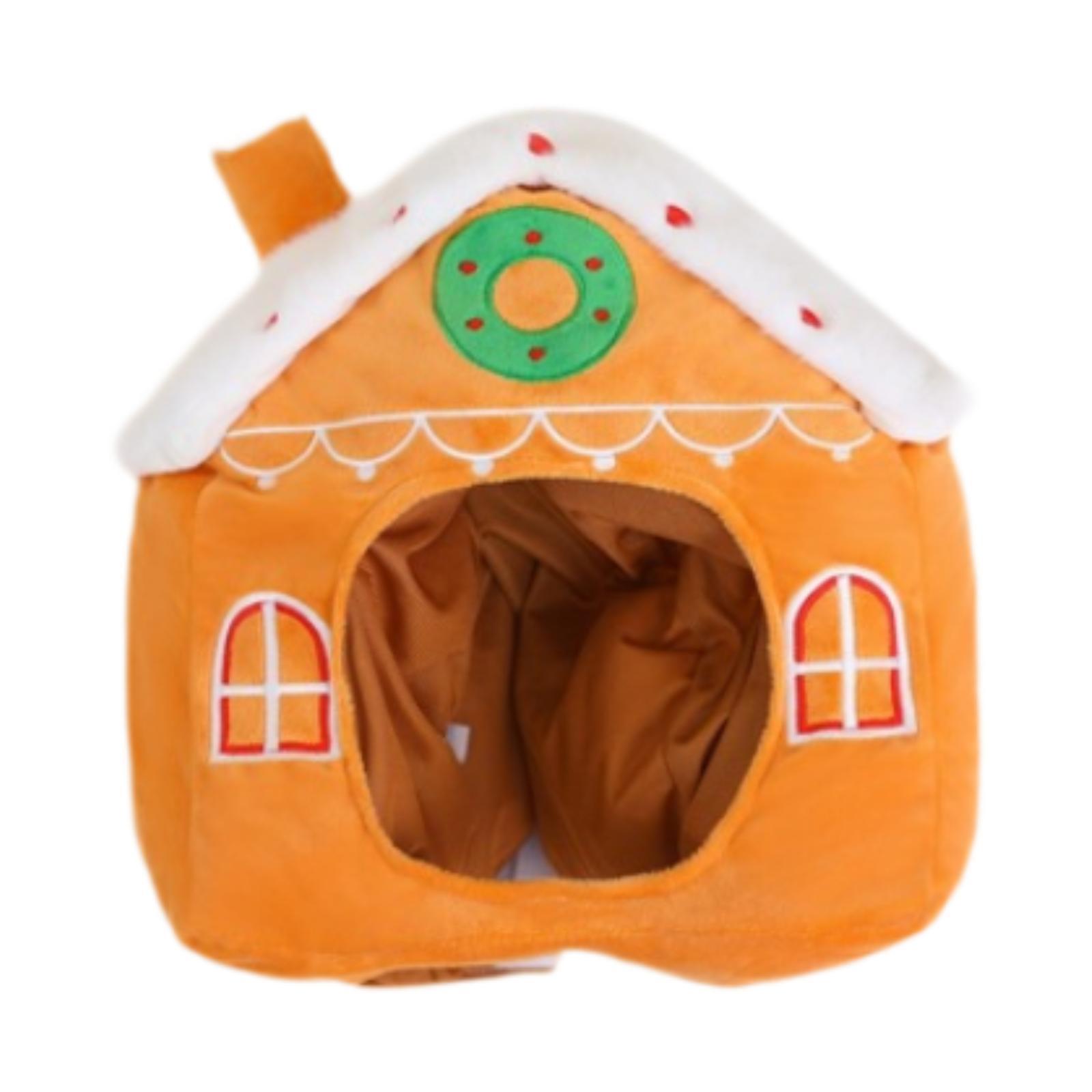 Gingerbread House Plush Hat