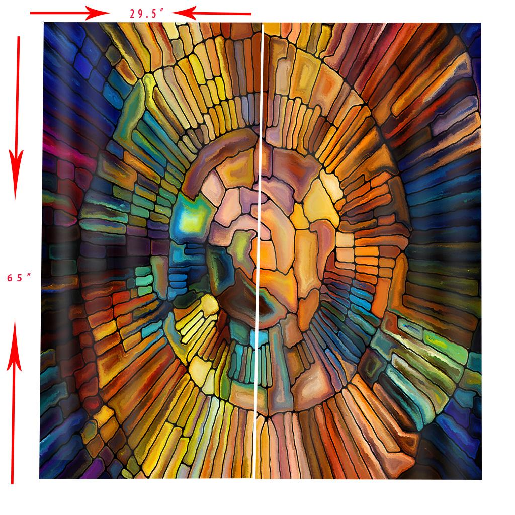 Creative 2 Panels 3D Digitaldruck Vorhang Vorhänge Haken Creative 2 Panels 3D Digitaldruck Vorhang Vorhänge Haken