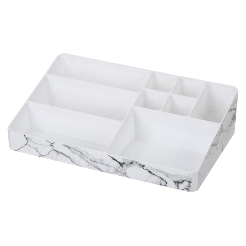 Plastic Desktop Makeup Organizer Tray Cosmetic Display Case Storage Box