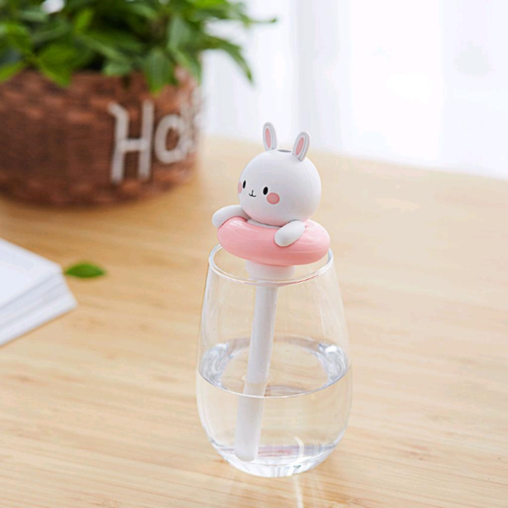 USB Mineral Water Bottle Mini Humidifier portable Air Atomizer Pink Rabbit