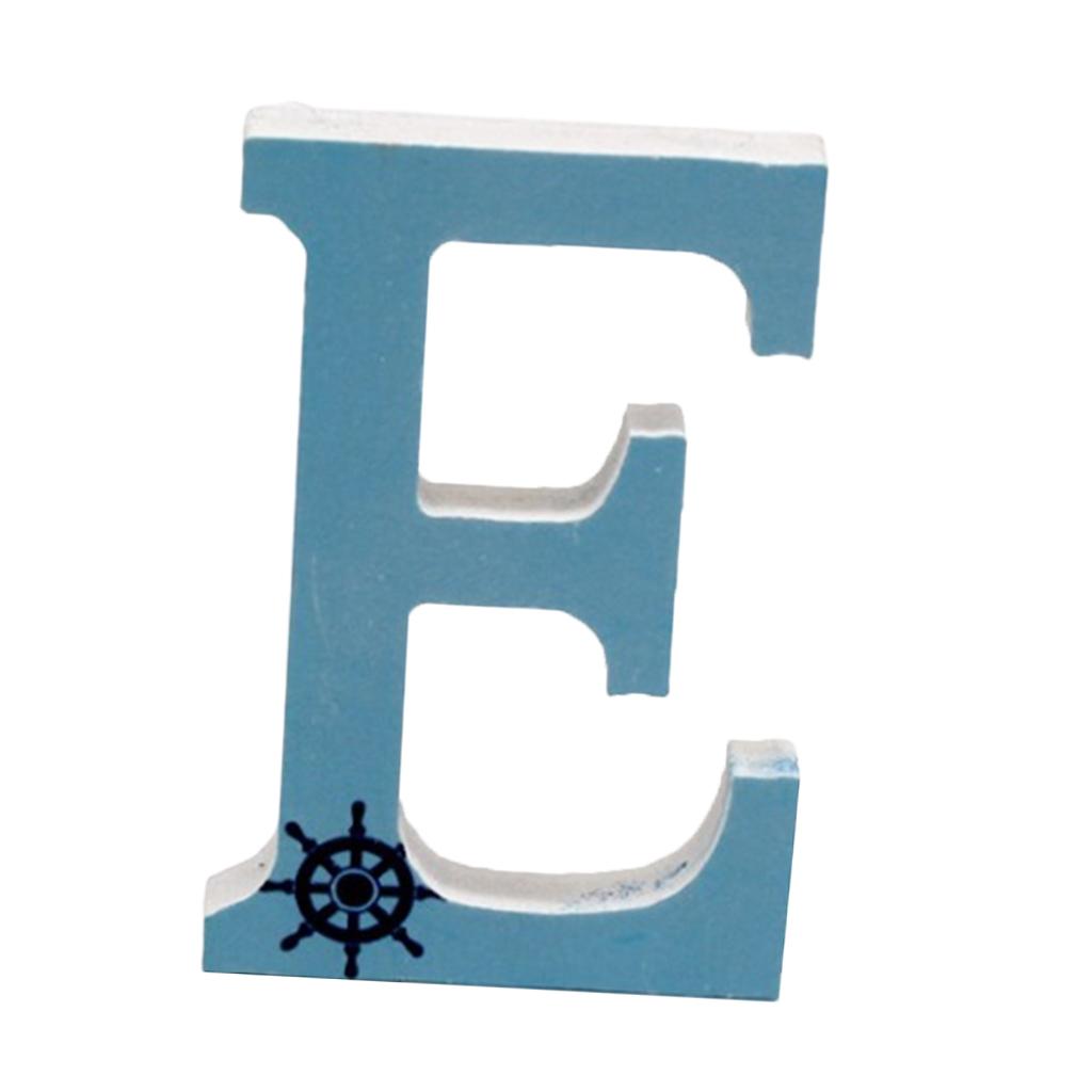 Wooden English Letters Ornament Wedding Reception Photo Props A~Z E