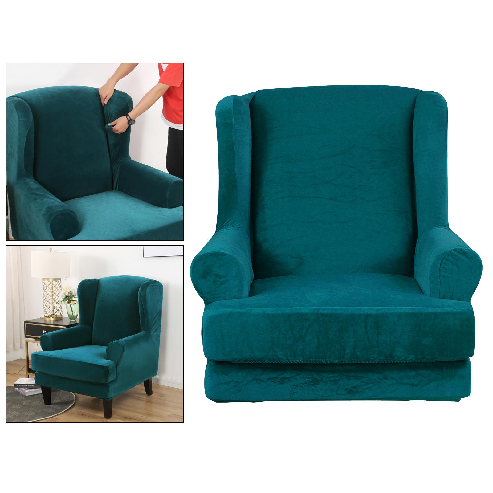 Luxury Sofa Chair Cover Washable Armchair Seat Slipcover Bright Green