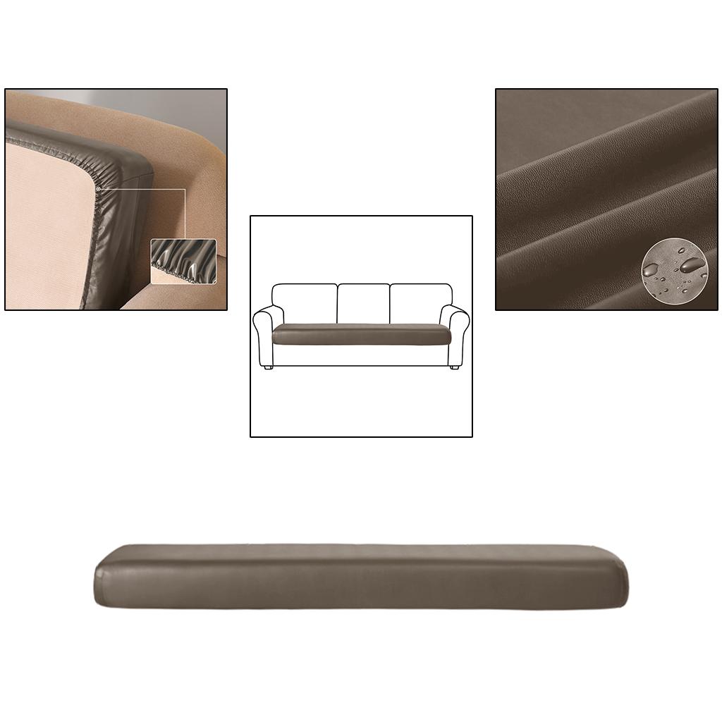 PU-Leather Stretch Sofa Seat Cushion Cover Slipcover Protector 3 Seater