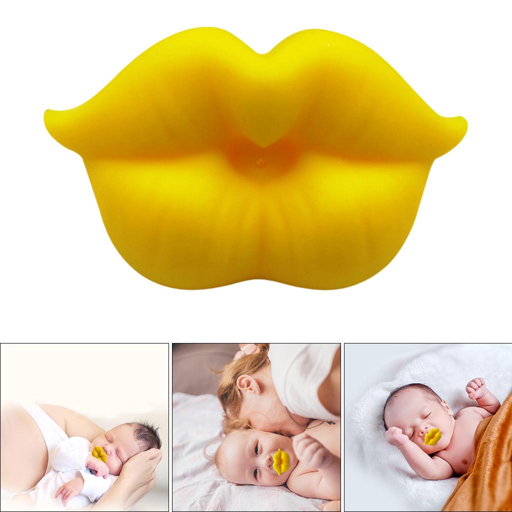 2 Pieces Novelty Lips Shaped Pacifier Silicone Baby Pacifer for Toddler