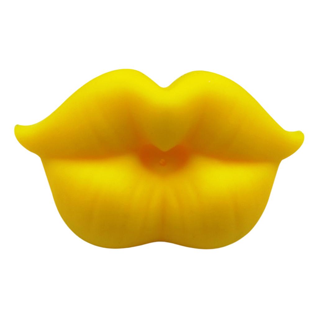 Novelty Lips Shaped Pacifier Silicone Baby Pacifer for Toddler  Yellow