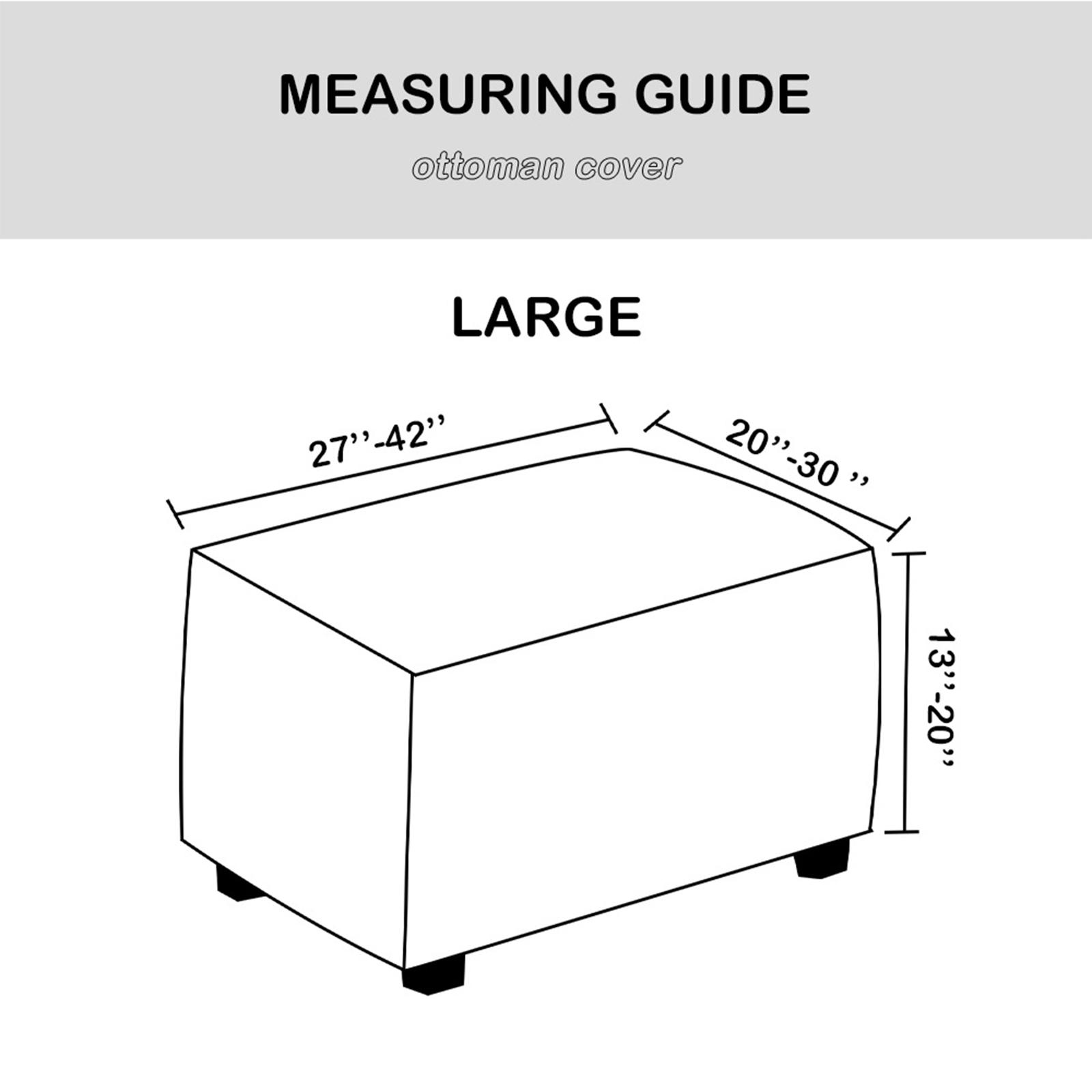 Ottoman Cover Footrest Sofa Cover Living Room Storage Ottoman Protect Cover