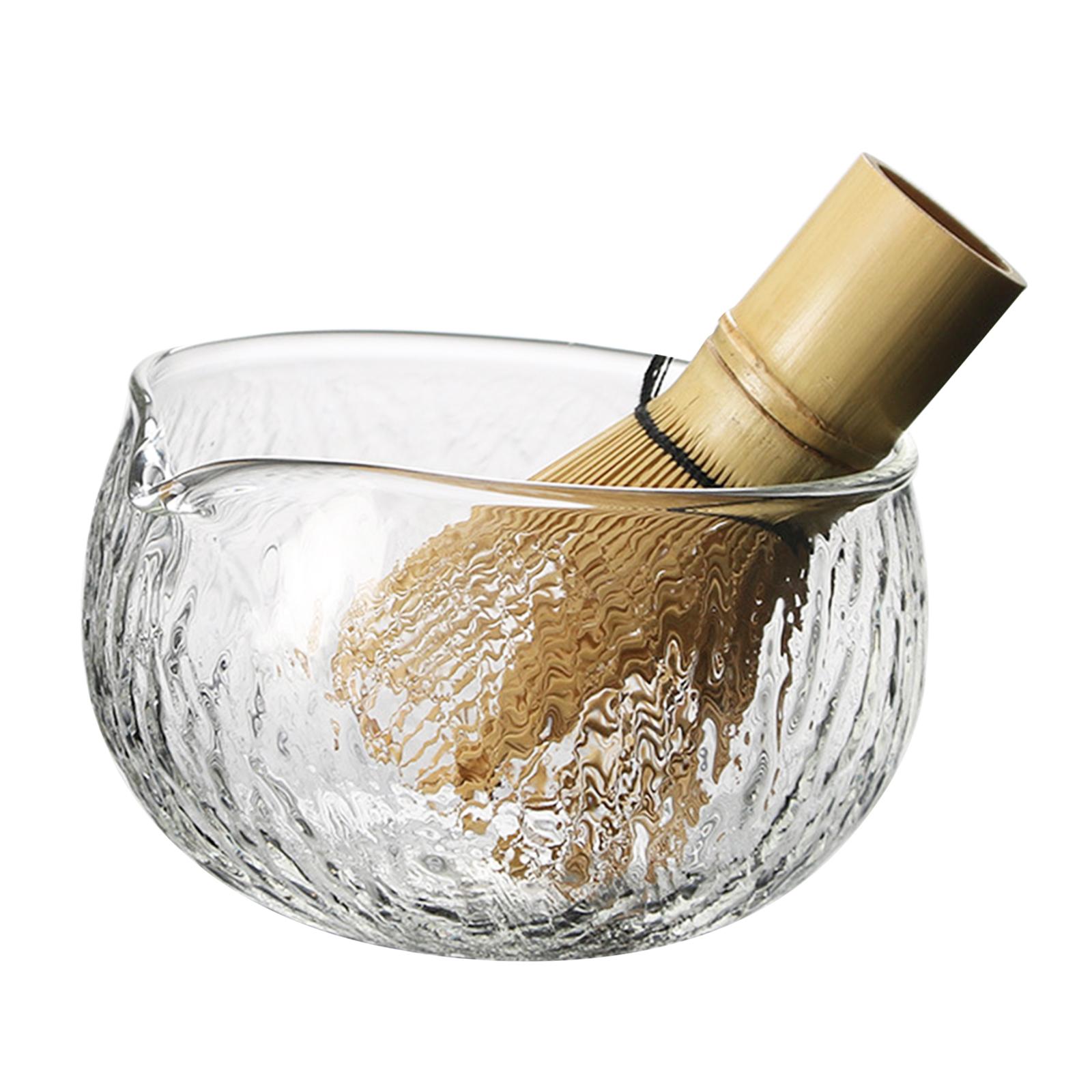 Textured Glass Matcha Bowl