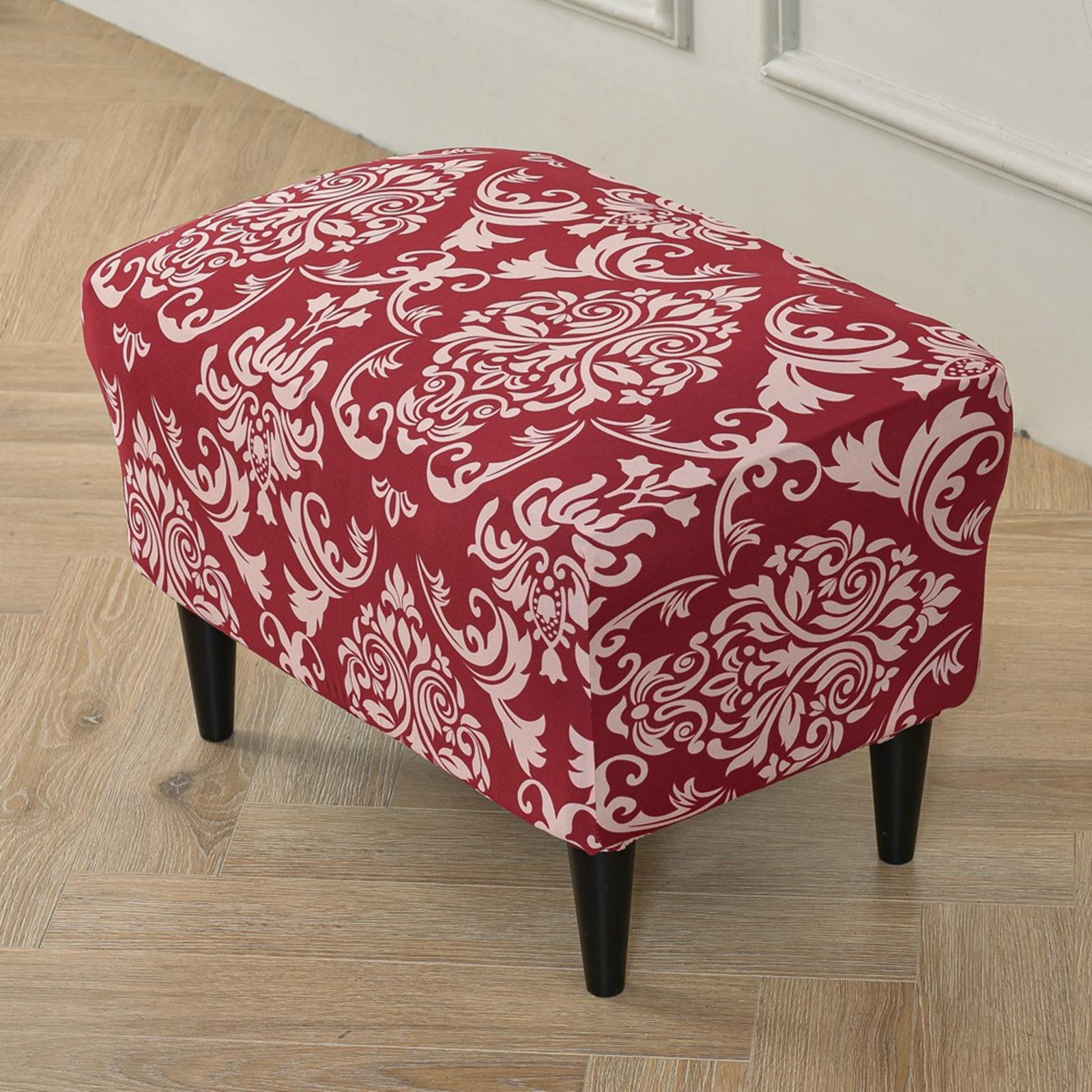 Stretch Ottoman Covers Printed Protector Cover Modern Living Room Style E