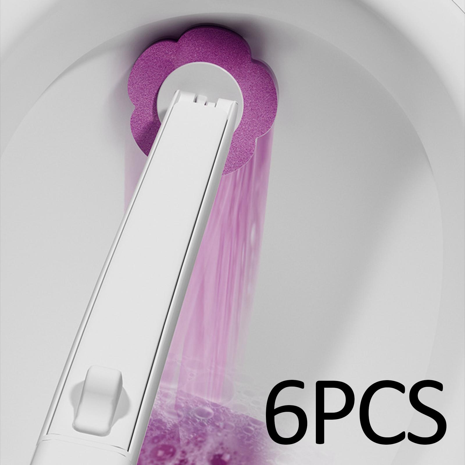Disposable Toilet Brush Multifunctional Effective Toilet Cleaner Refill Pads Violet
