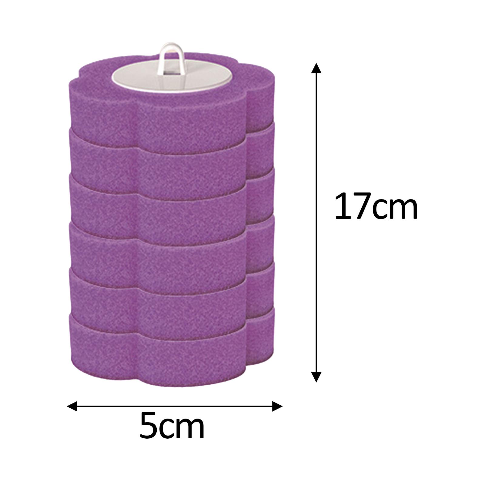 3xDisposable Toilet Brush Multifunctional Effective Toilet Cleaner Refill Pads Violet