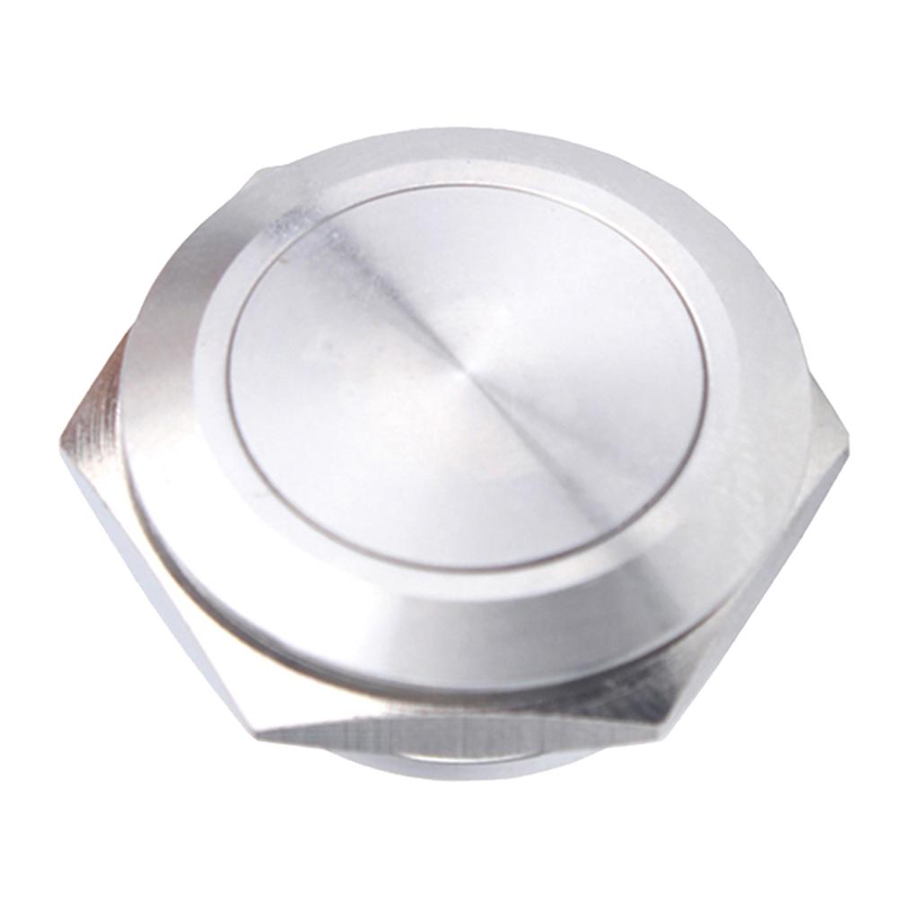 22mm Waterproof Push Button Switch Suitable for 22mm Mounting Hole (Silver)