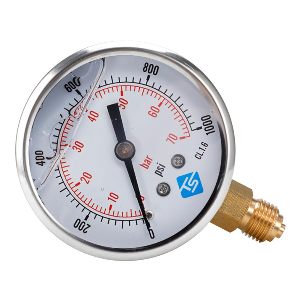 Y60 Radial Glycerine Filled Pressure Gauge Vacuum Gauge 0-1000psi