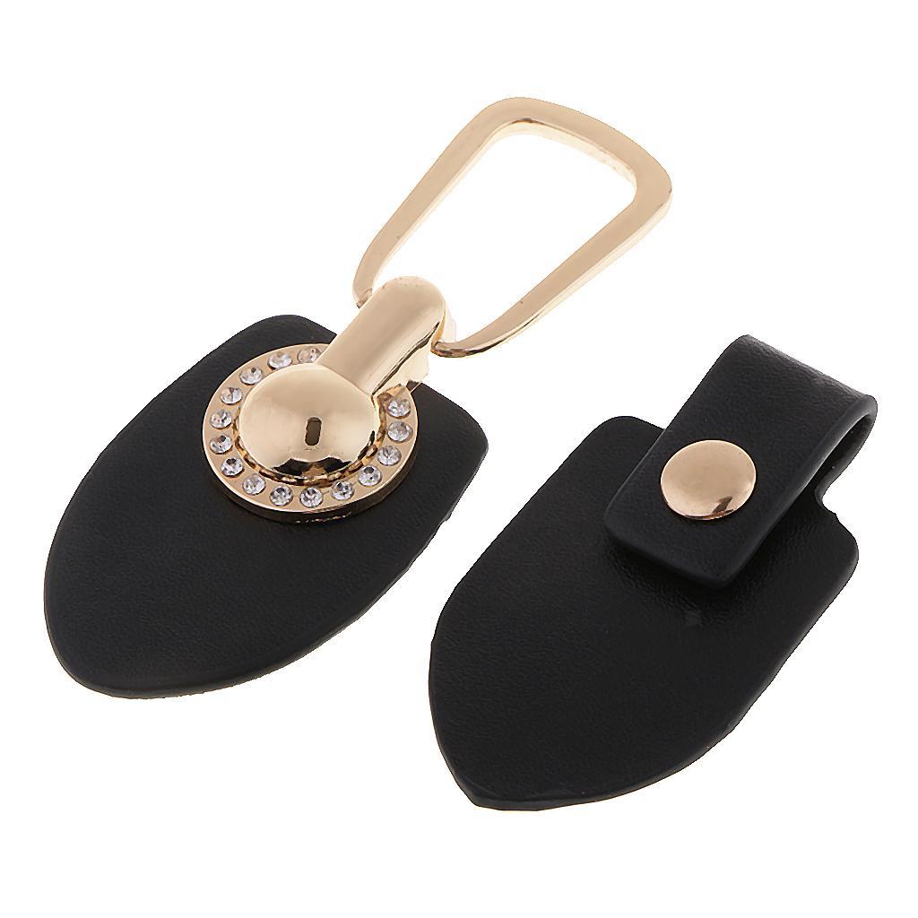 1 Pair PU Leather Toggle Buttons with Gold Metal Hooks for Clothing Jackets - Picture 4 of 4