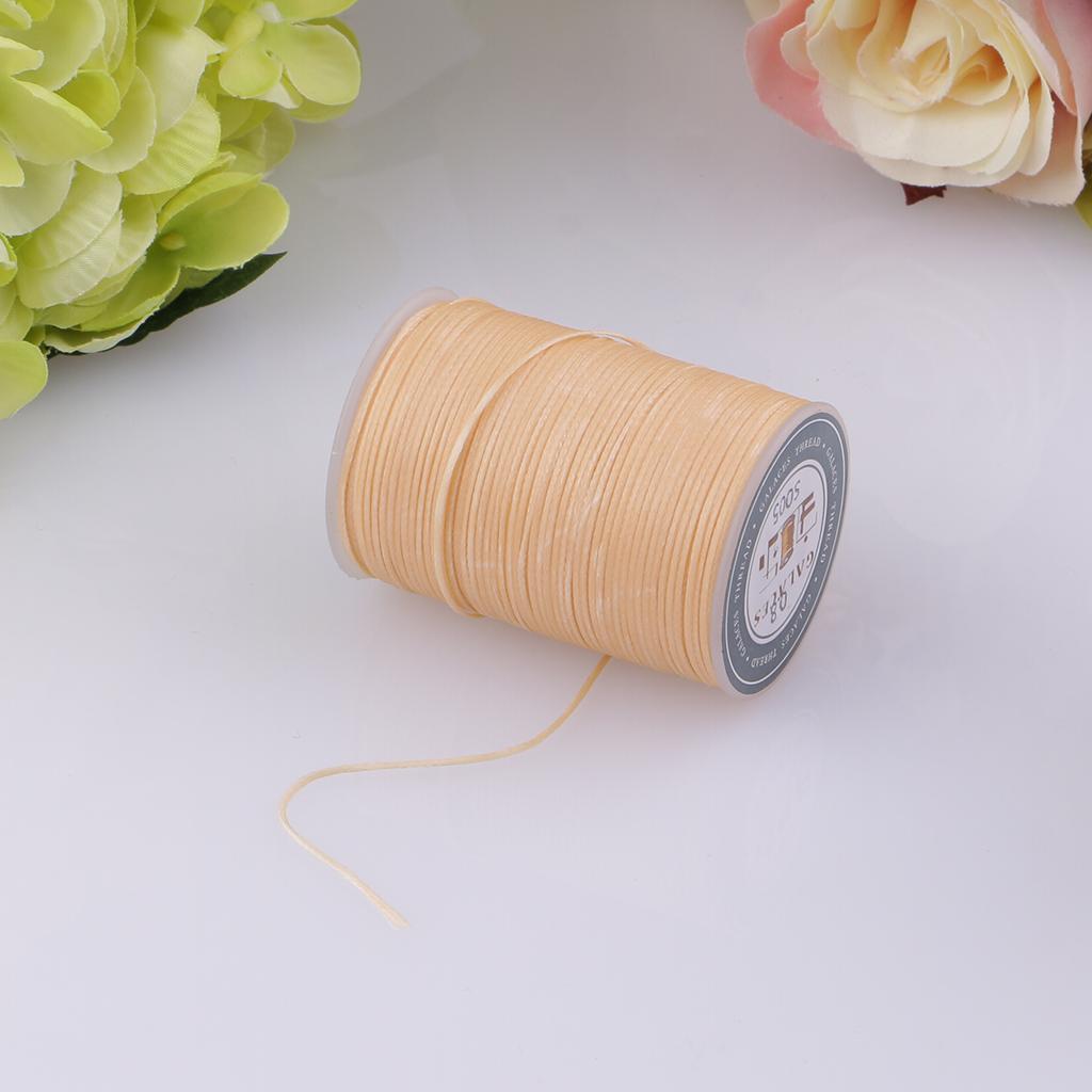 Flat Waxed Polyester Thread Beige