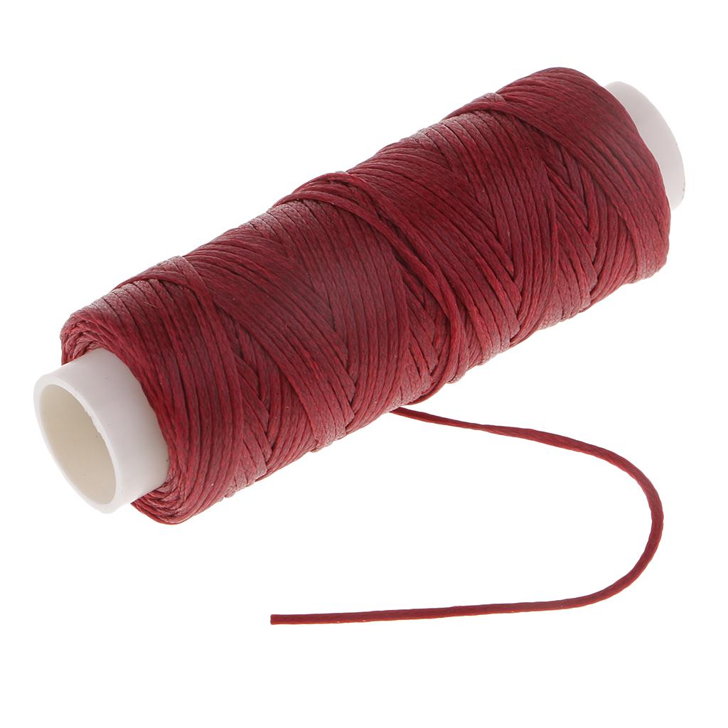 1 Spool 0.8mm Thick Leather Sewing Waxed Flat Thread for Repair Shoe