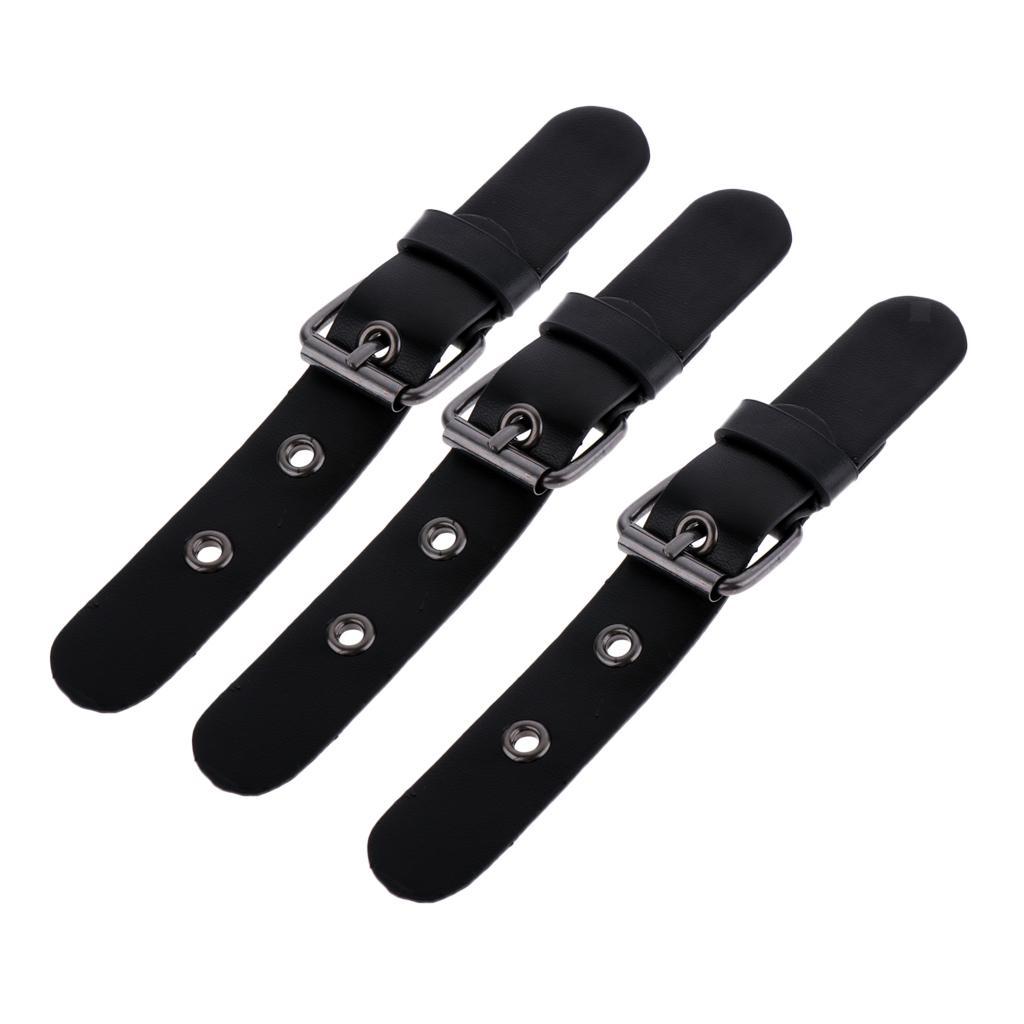 Prettyia 3 Sets PU Leather Snap Toggle Closure Sew on Duffle Jacket Buckle - Picture 3 of 7