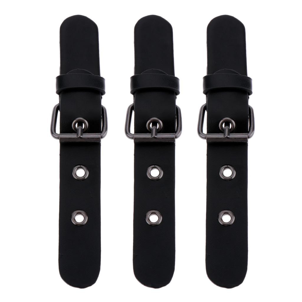 Prettyia 3 Sets PU Leather Snap Toggle Closure Sew on Duffle Jacket Buckle - Picture 2 of 7