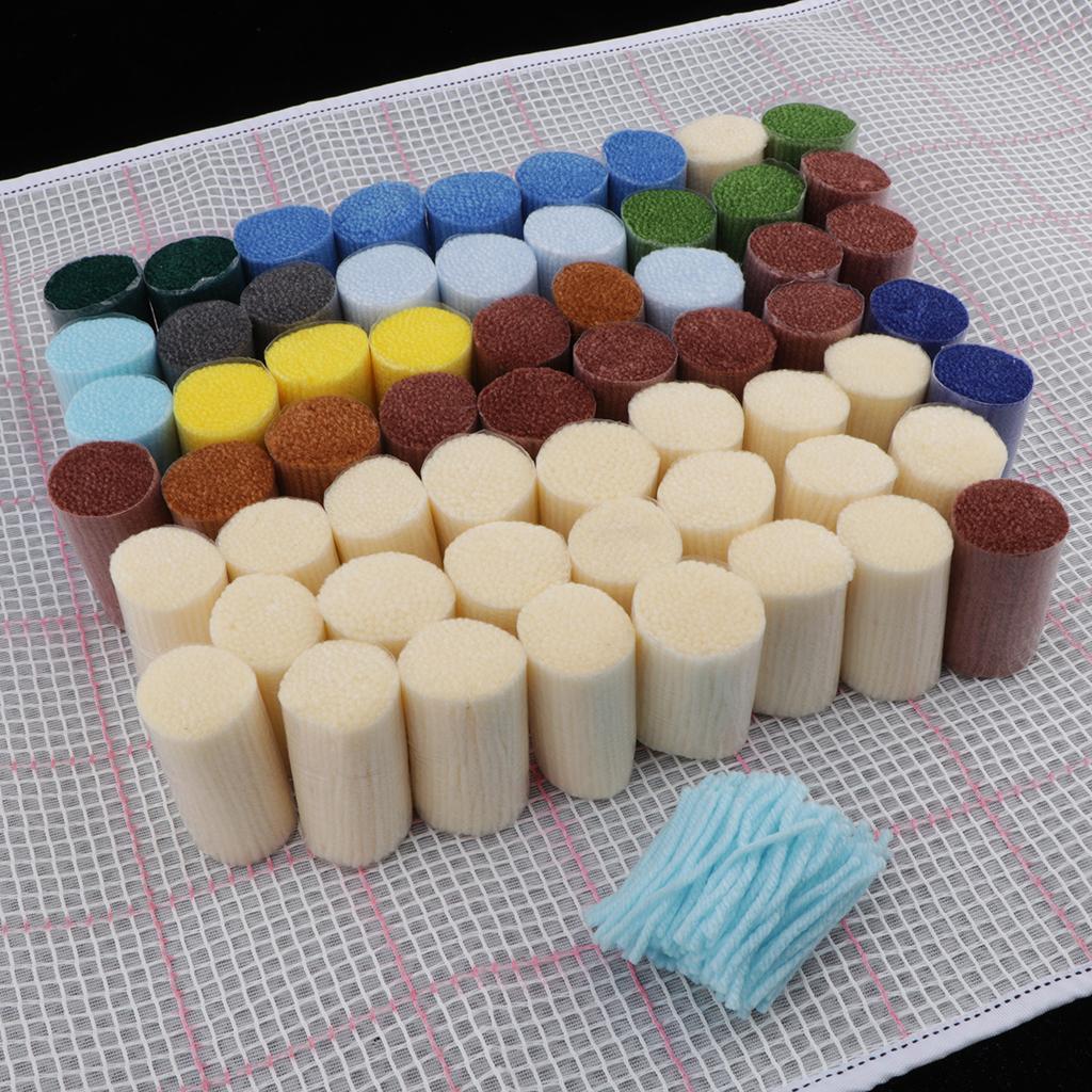 1 Set Latch Hook Rug Kit Handmade Crafts 80x50cm Feather