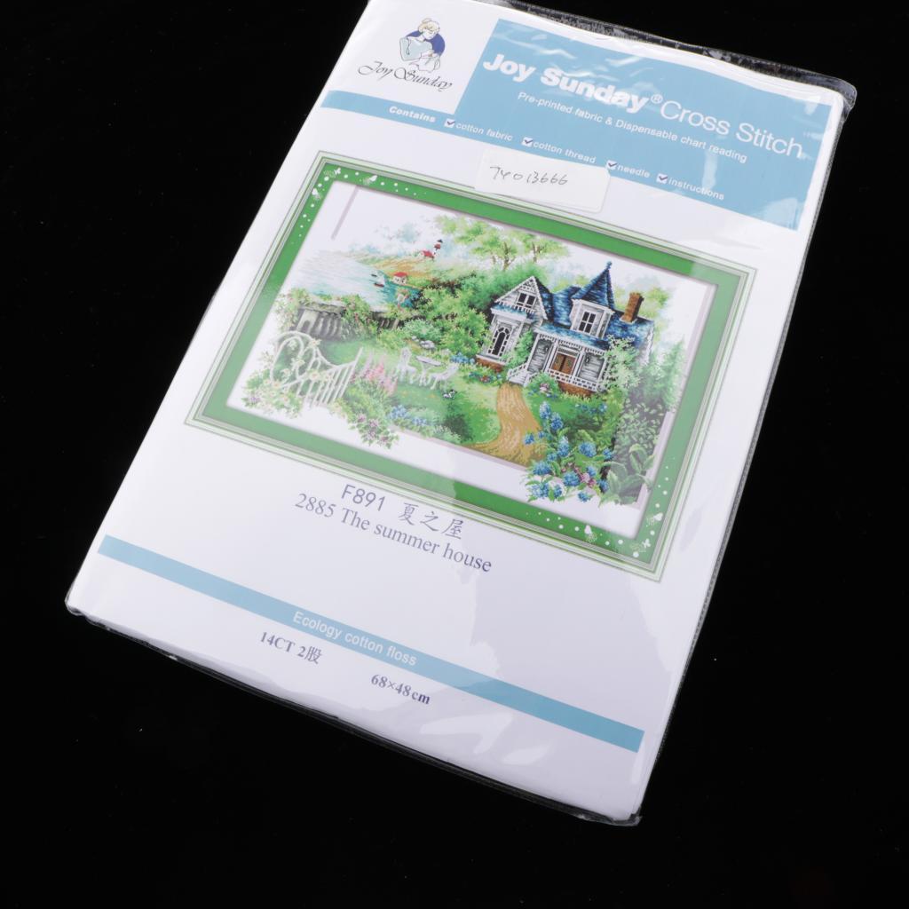 Dimensions Crafts Stamped Cross Stitch Kit 14CT Embroidery Cloth - Summer