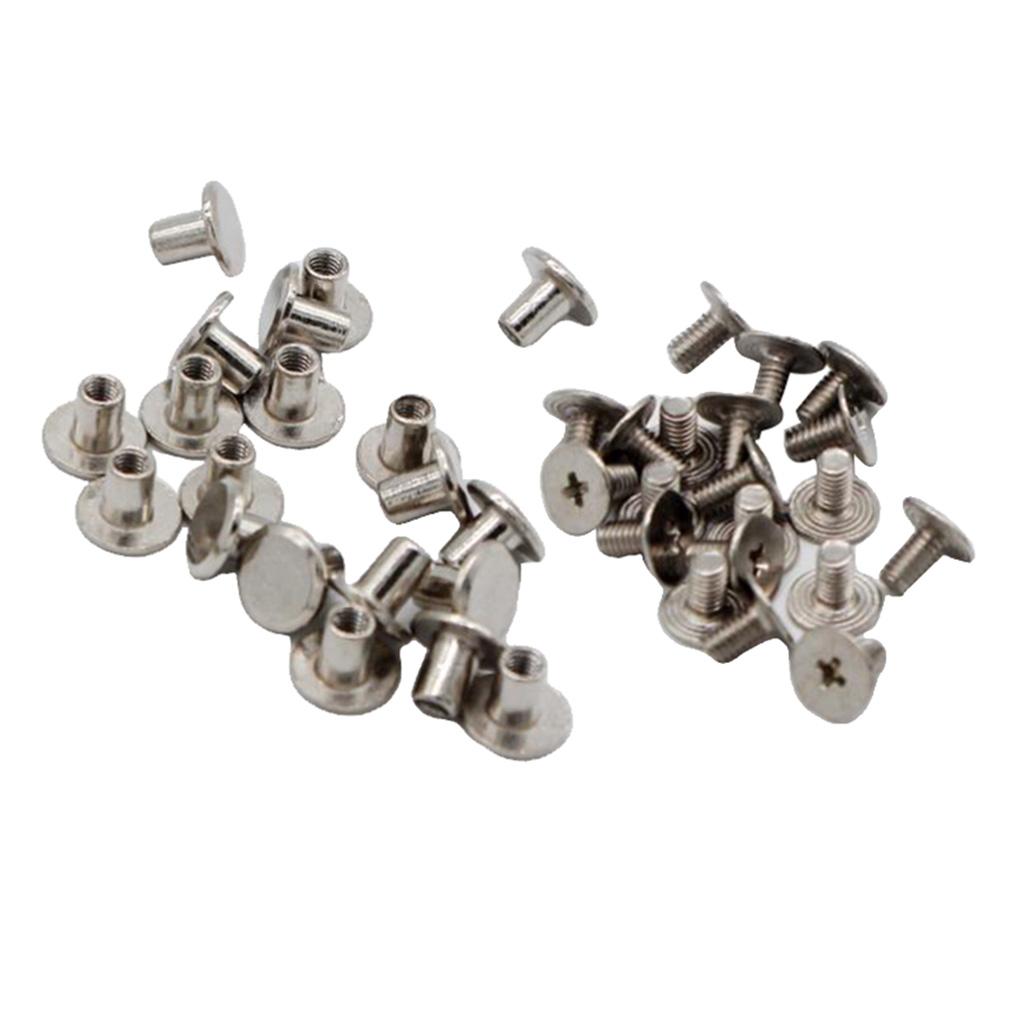 6mm Binding Screws Posts Chicago screws Interscrew Scrapbooking Silver