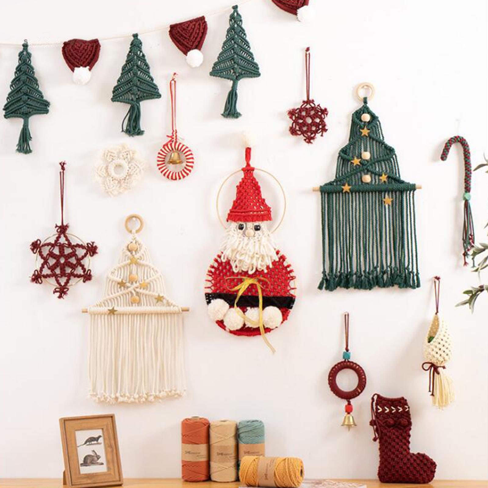 Macrame Board Mat with Grids 40x40cm Handcrafted Braiding Knotting Project