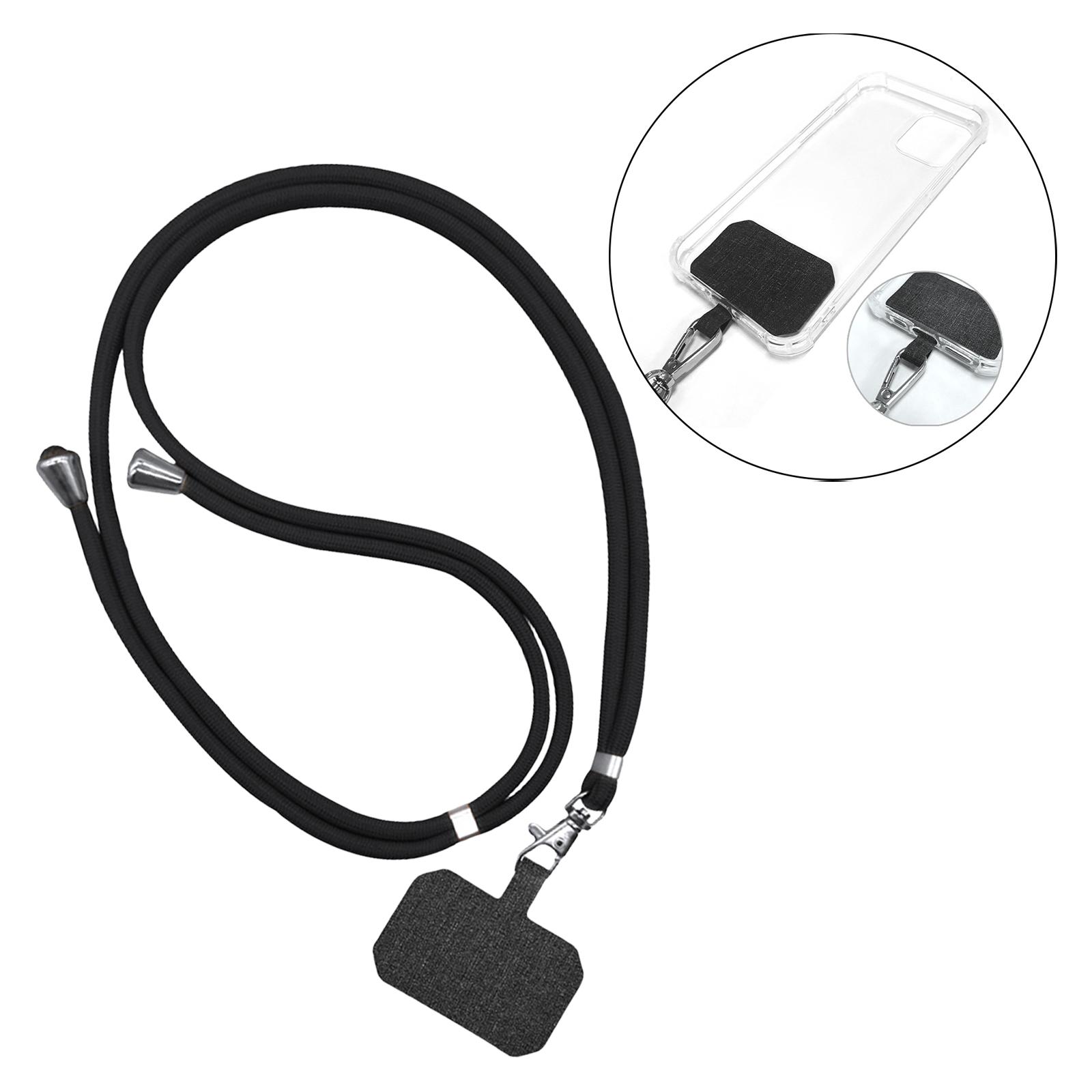 Universal Phone Lanyard Adjustable Smartphone Crossbody Strap Black